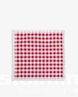 Serviette Vichy, rot