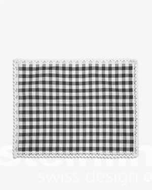 Tischset Vichy, schwarz